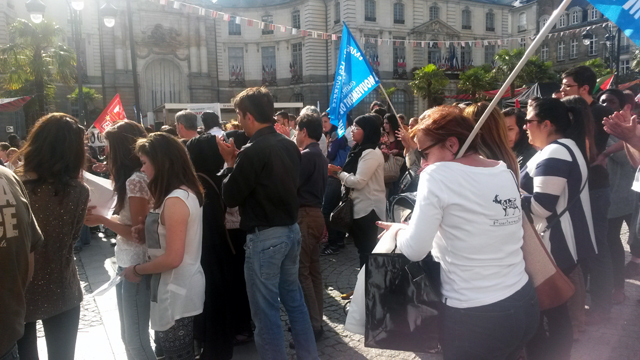 manif pour la paix entre Palestine et Israel