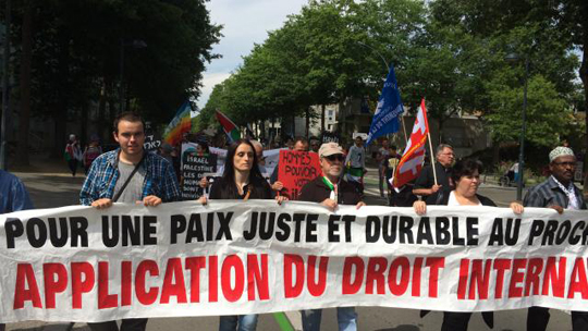 350 manifestants à Rennes le 26 juillet 2014