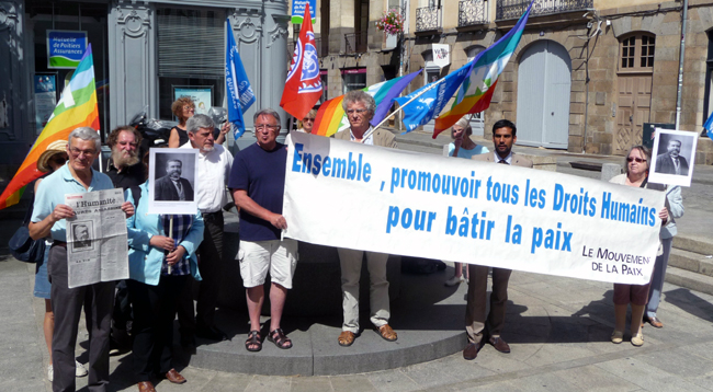 Hommage pacifiste à Jaurès à Rennes