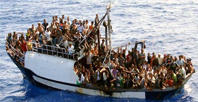 Un bateau de migrants