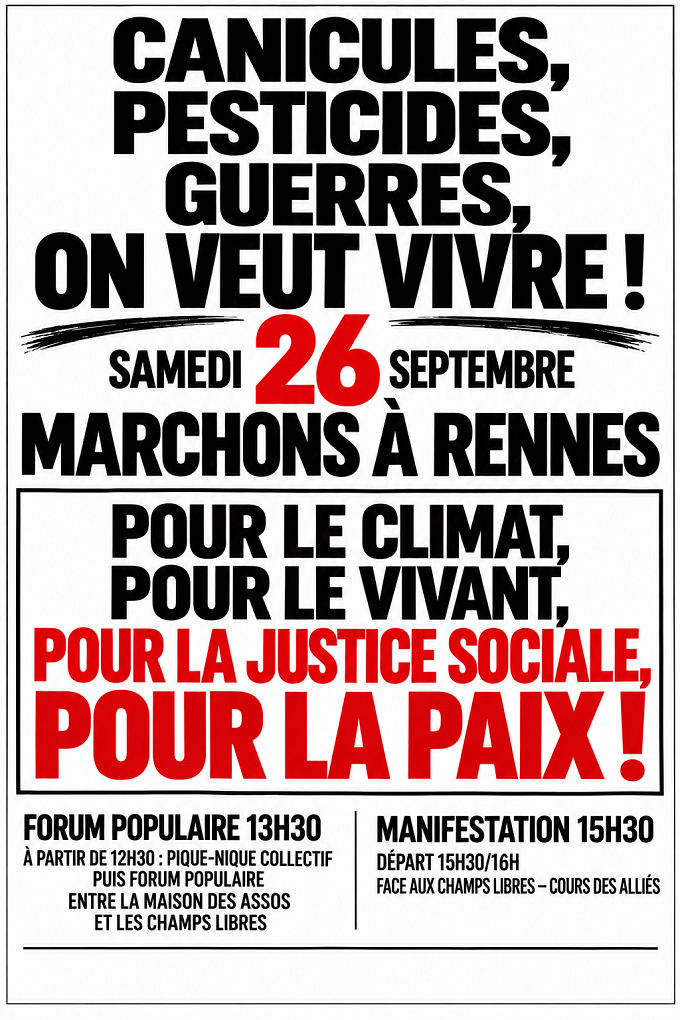 marchons à Rennes le 26 septembre 2026