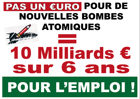 Pas un euro pour de nouvelles bombes atomiques