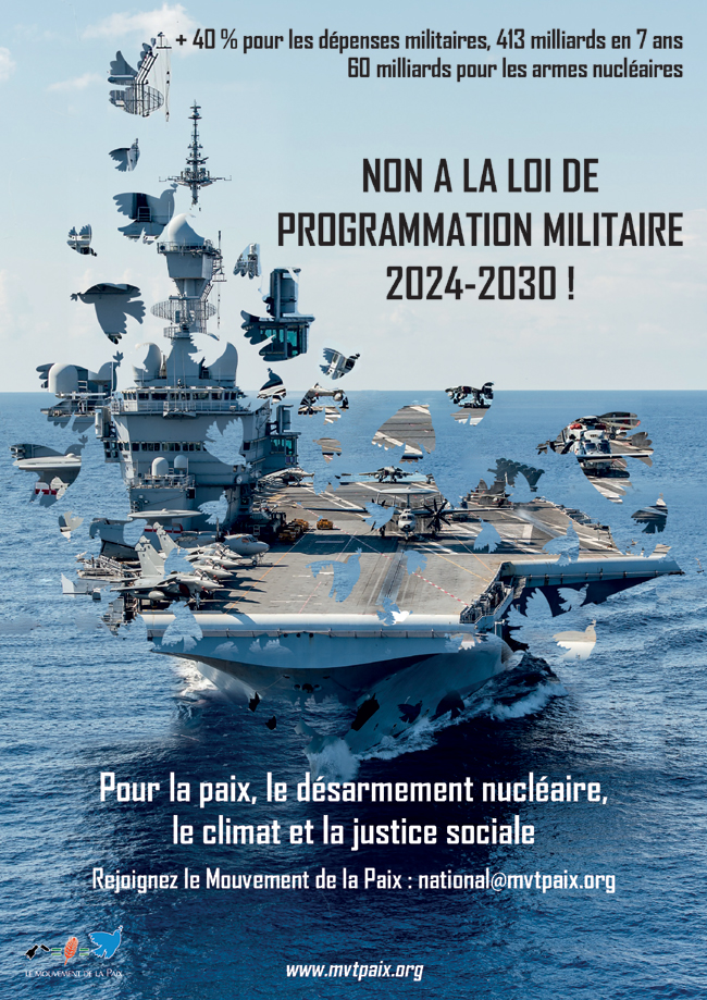 Non a la loi de programmation militaire 2024-2030