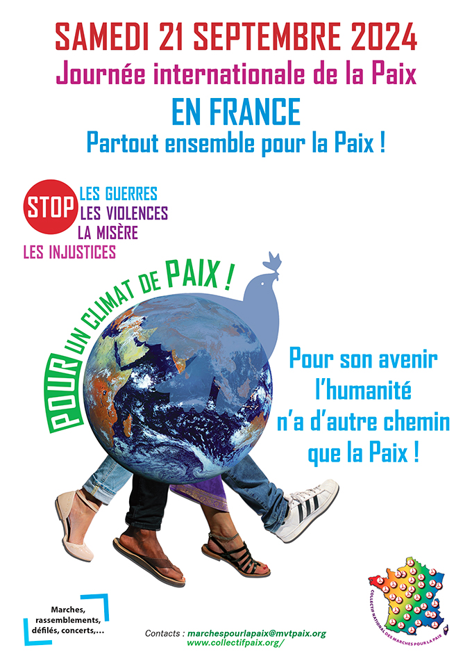 affiche marche pour la paix septembre 2024