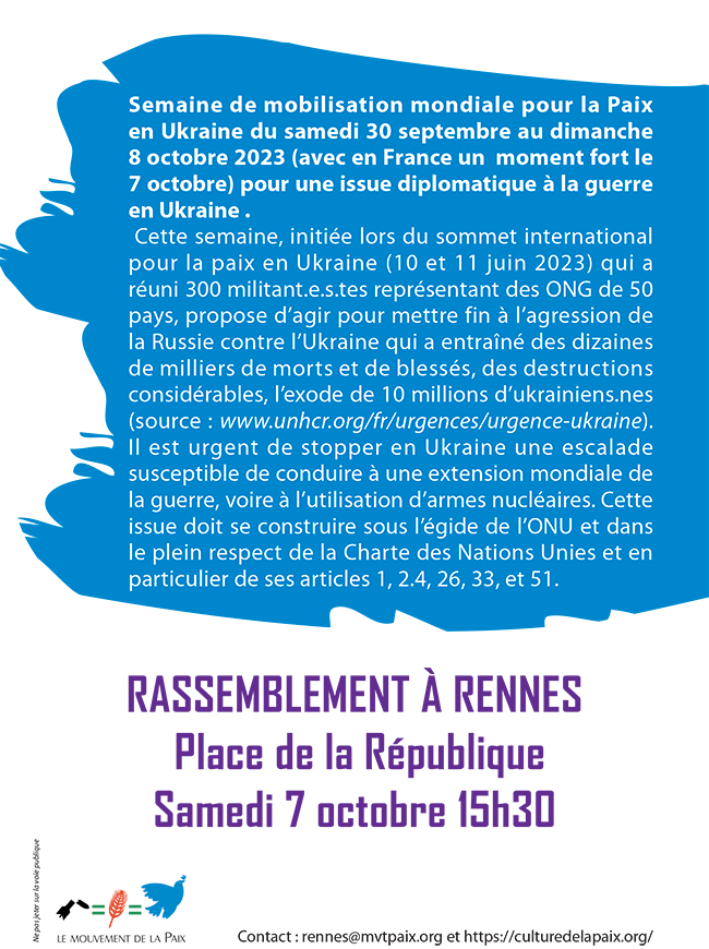 rassemblement Rennes 7 octobre 2023